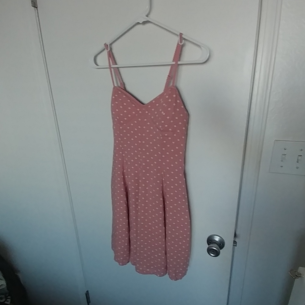 XS Pink Polka Dot Dress